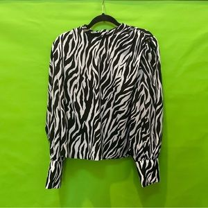 Zebra Print Blouse Azhelhazel